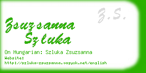 zsuzsanna szluka business card